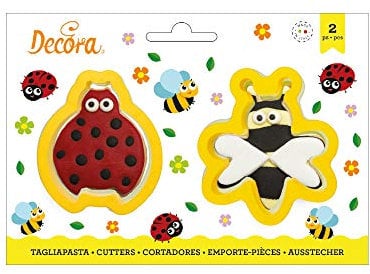Decora 0255193 KIT 2 EMPORTE-PIÈCES en Plastique Coccinelle ET Abeille