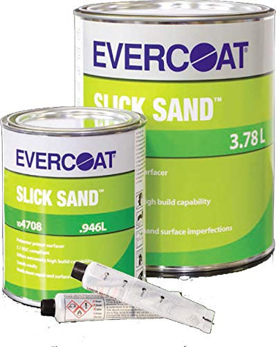 Evercoat 104708 slick sand Unique Hybrid-Polyester Primer Filler - 946ml - unique hybrid polyester primer filler with a high solids content giving exceptional filling and film build properties