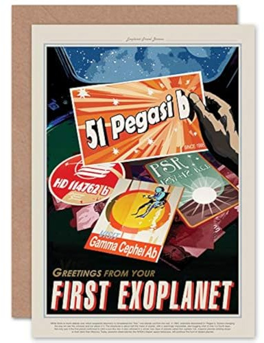 Artery8 51 Pegasi b First Exoplanet NASA Space Tours Travel Sealed Greeting Card Plus Envelope Blank inside