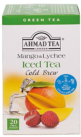 Ahmad Tea Mango & Lychee Cold Brew | Green Tea - 20 Teabag Sachets
