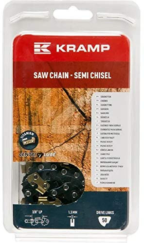 Catena motosega 3/8 1,3mm 50 DL semi chisel con dente in titanio Kramp