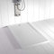 Shower Online Plato de ducha Resina FLOW - 80x120 - Textura Pizarra - Antideslizante - Todas las medidas disponibles - Incluye Rejilla Color Blanco y Sifón - Blanco RAL 9003