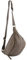 modamoda de - T77 - ital. Hüfttasche Bauchtasche Brusttasche Medium aus weichem Leder, Farbe:Dunkeltaupe