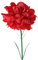 10 Stück Blumenstrauß aus künstlichen Seidenblumen, Nelken, einzelner Blumenkopf 51 cm Blumenstrauß und Blatt für Tischaufsätze, Braut,Hochzeit, Party, Geburtstag, Kuchendekoration (rot)