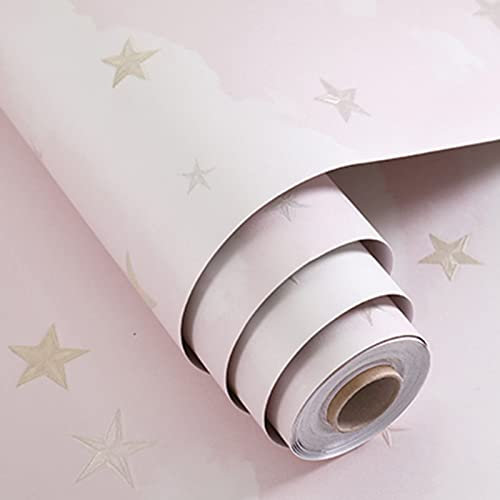 Self-adhesive Wallpaper, Contact Paper, Aluminized Film, Flame Retardant Noise Reduction, Water And Oil Resistance, Kitchen, Living Room And Bedroom Decoratio(Size:1000×53cm,Color:Fantasy star powder)