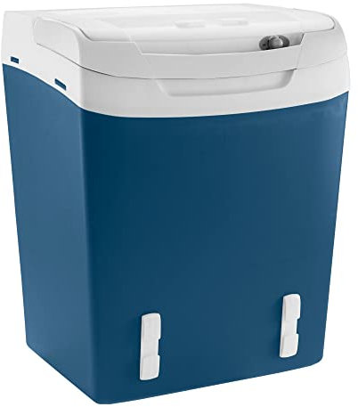 Mobicool MS30 Frigorifero Elettrico Portatile Grigio, capacità 29L, Attacco 12/230V, Raffreddamento Fino a 18°C sotto Temperatura Ambiente, Mini frigo per Auto, Camper e Barca