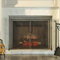 ALPATH Funkenschutzgitter Antiker Schmiedeeisernen Kaminbildschirm Mit Doppeltüren ， Pet -sicherheitsfunke Fireguard Für Holzofen Und Gasbrände, L39.3 × W30,6 (ca.)