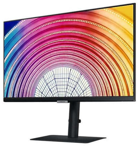 Samsung Écran PC Professionnel 24'' Série S60A Noir, Dalle IPS, QHD (2560 x 1440), HDMI, Display Port, Hub USB, Pied Has et Fonction Pivot