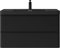 doporro Badmöbel Set Waschtisch mit Unterschrank Waschbecken mit Unterschrank Waschbeckenunterschrank Waschtischunterschrank Matt schwarz 90x48x55cm inkl. Mineralguss-Waschbecken
