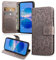 FCAXTIC Hülle Kompatibel mit Samsung Galaxy J4 Plus 2018, Magnet PU Leder Tasche Flip Schutzhülle, Brieftasche Klappbar Hülle für Samsung J4 Plus 2018, Grau