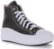 CONVERSE Chuck Taylor All Star Move Platform FOUNDATIONAL Leather, Sneaker Mujer, Negro, Blanco (Black White White), 36 EU