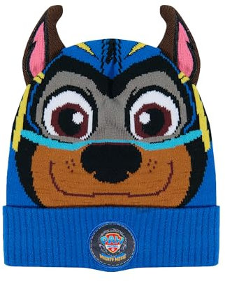 Paw Patrol Chase Kinder Jungen Beanie Winter-Mütze mit Ohren