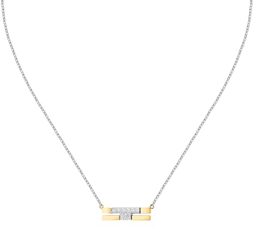 TRUSSARDI T-Logo Damen-Halskette Stahl Zirkonia TJAXC06