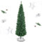 RELAX4LIFE Albero di Natale Slim 150/180/210/240 cm, Stretto e Alto, Rami Folti in PVC, Base in Metallo Pieghevole in Ferro,Albero Natale Artificiale Verde (180 cm)