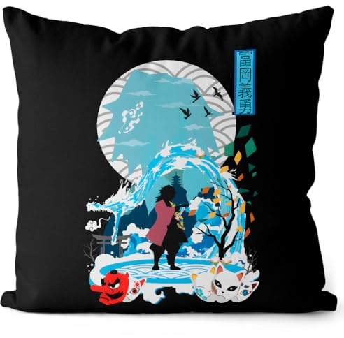 style3 Giyu Tomioka Kissen mit Füllung 40cm Baumwolle Demon Anime Japan Manga