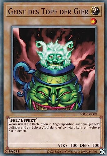 IOC-DE009 - Geist des Topf der Gier - Common - Reprint - Deutsch - Invasion of Chaos (25th Anniversary Edition) - mit LMS Trading Fieldcenter-Karte Yugioh