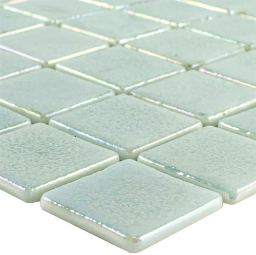 Glas Schwimmbad Pool Mosaik Fliesen Matte McNeal Weiß 38 Hamam Bad Dampfdusche