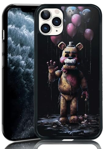 MMYAJT Black Cute Phone Case Fit for iPhone 11 Pro Max, TPU Shockproof Protective iPhone Case Horror Video Game Phone Cover Gift for Boy Girl Men Women