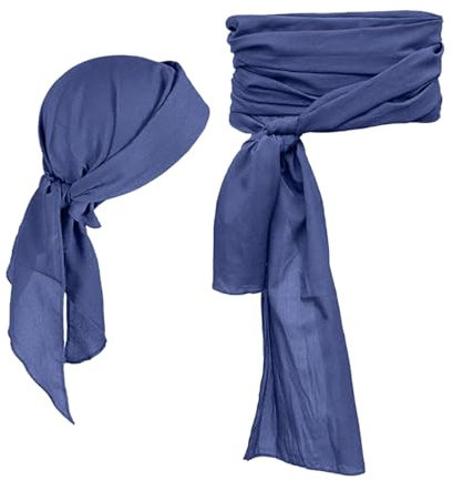 Piraten Kopftuch Damen Herren Kinder Piraten Accessoires Set,Piraten Stirnband Taillengürtel,Piratenkapitän Mittelalterliche Schärpe,Wüste Prinz Schärpe Piraten, Kopftuch Kostüm Bandanas für Halloween