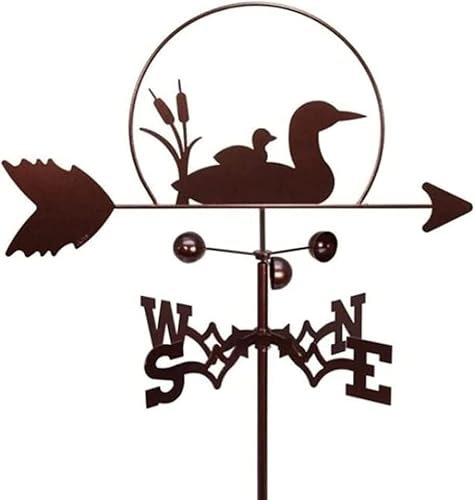 ANCNA-U Girouette canard, girouette décorative, indicateurs de direction du vent, kit extérieur jardin pelouse support métal girouette