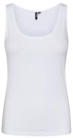 VERO MODA Vmlulu SL Noos Débardeur, Blanc éclatant, XS Femmes