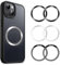 NeotrixQI Ring for Phone Case, 6 Pack Ring Metal for Mag Safe Sticker, Support Wireless Charging, Universal Magnetic Conversion Kit for iPhone 16 Pro Max/15/14/13, Galaxy S24 Ultra/S23