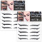 Crystal Eyeliner Aufkleber 10 Paar wiederverwendbare Glitzer Eyeliner Aufkleber wasserdichte Sofortklebstoffstäbchen am Eyeliner Lidschatten Strop für Dress -up -Party Silber