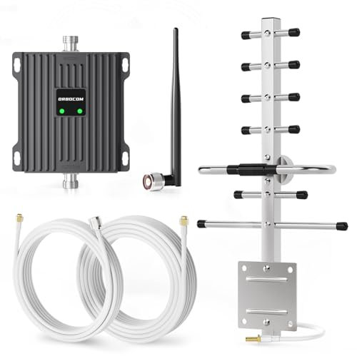 ORBOCOM Handy-Signalverstärker Unterstützt die Frequenzbänder 7 und 20 Für 4G/3G/2G GSM LTE-Mobilfunk-Signalverstärker|Hohe Verstärkung im Freien Yagi-Antenne