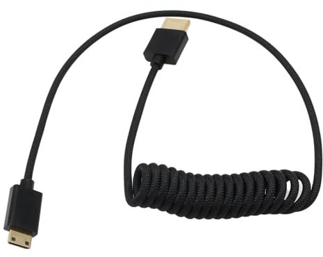 HangTon Mini HDMI to HDMI 4K 8K 60p Cable for Sony Nikon Canon Camera ATOMOS Ninja V SmallHD Feelworld Portkeys Monitor, Type A C 50cm