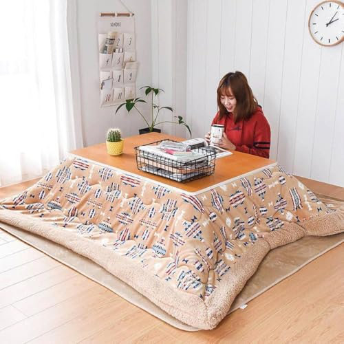 POSEDWRA Japanischer beheizter Tisch mit japanischem Tatami-Teetisch, Erkerfenster, niedriger Tisch, Schlafzimmer, beheizt durch Herdtisch