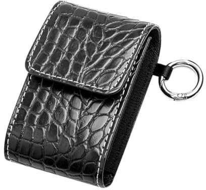 Healvian Tragbare Ledertasche Aufbewahrungstasche Für Blutdruckmesser Schutzbeutel Schwarz Stoßfeste Kompakte Hülle Mit Langlebigem Material