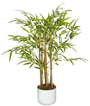 mcc direct Artificial Bamboo Tree, 80cm Tall Large Decorative Artificial Plant with Plastic Planter and Artificial Moss for House Bedroom Office Garden Store Decoration