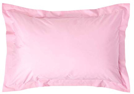 HOMESCAPES Pink Pure Egyptian Cotton Oxford Pillowcase Standard Size 200 TC 400 Thread Count Percale Equivalent Pillow Case Pack of 4