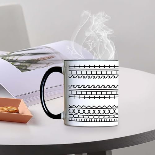 Fuck This Shit Hidden Message Coffee Mug - 10 Oz White/Black - Funny F*ck This Shit Hidden Message Coffee Mug - Funny Office Gifts for Work Bestie, Coworkers, Friends, Family (White)