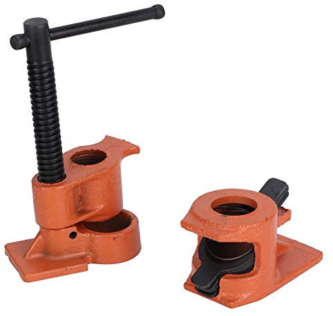Wood Gluing Pipe Clamp Set, 1/2 inch Pipe Clamp Jaws Vise Fixture Set Woodworking Tool Kit