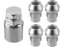 Tornillos Antirrobo Coche 4 PCS 12x1.5mm Aleación de la aleación Tuercas de la Rueda de Bloqueo de 60 Grados Tornillos de Seguridad cónica con Llave Anti Robo Racing Auto Reemplazo de Piezas