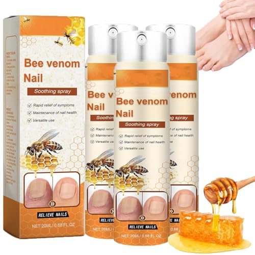 Bee Venom Nail Fungus Soothing Spray for Toenail, 2026 Advanced Nail Repair Essence Spray, Anti Fungal Spray Nail Strengthener, Bee Venom Nail Fungus Treatment for Weak and Damaged Nail (3)