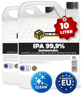 MRM Chemicals - Isopropanol 99,9% IPA 2 x 5L – Isopropylalkohol Reinigungsalkohol für Elektronik, Glas, Auto & Werkstatt – Klebereste Entferner, fettlösend & rückstandsfrei