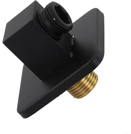 Oniissy Presa a gomito per doccetta a parete, colore nero, connettore per tubo doccia portatile G1/2 pollici, raccordo quadrato per casa, hotel, bagno