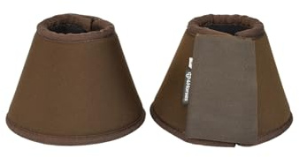 4Horses Hufglocken Prag, stoßdämpfendes Neopren mit sicherem Klettband | 1 cm starkes Neopren, vernähte Ränder für Stabilität, starker Klettverschluss, als Springglocken für täglichen Beinschutz