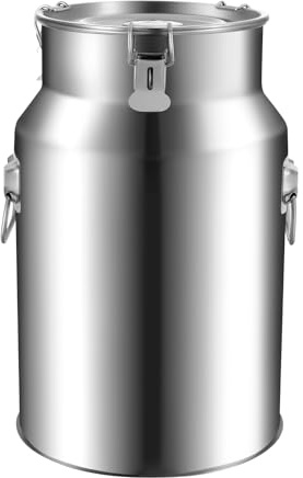 Caraffa per latte in acciaio inox 14/18/28 l, contenitore per vino, olio, succo (18 l)