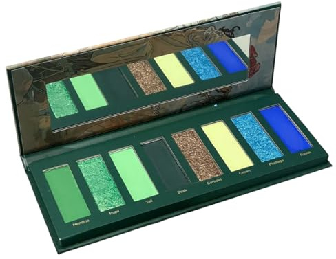 AYVRUOP Palette di 8 Ombretti,Opaco Scintillante Cromato verde Glitterato,Palette Trucco,Trucco Gotico Smokey Scuro per Gli occhi