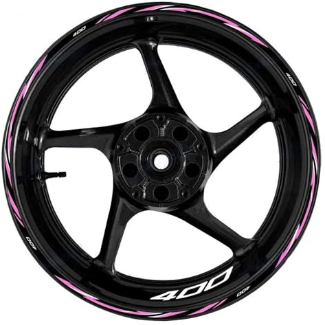 Felgen Aufkleber Reflektierende Felgenaufkleber Für Kawasaki Für NINJA400 Für Ninja 400 17 Zoll – wasserdichte Felgenstreifen Motorrad Dekor Felgenaufkleber(Farbe 5)