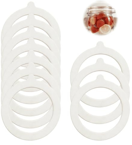 Silikon Einweckgummi 97×70 mm, 10 Stück | Einmachgummis, Gummiringe für Einmachgläser & Gläser, Verdickte Gummiring Dichtung, Als Ersatz