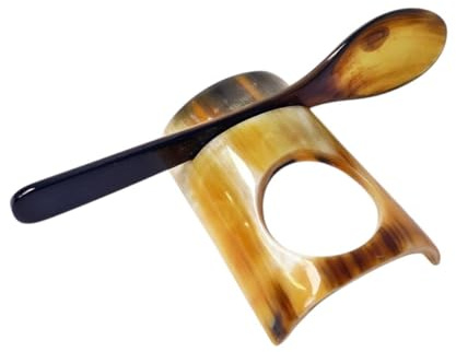 Mahafaly Horn Eierbecher Eierständer mit Löffel
