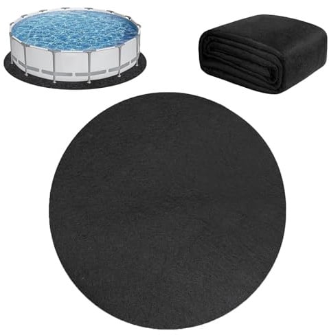 Bocguy Lona de Suelo Redonda para Piscina, Protector Suelo Piscina Redonda para Exteriores, Jacuzzi, Piscina, Base de Suelo (370CM, Redondo)