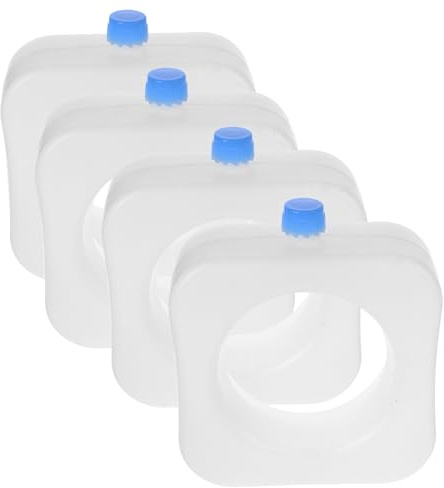 ibasenice 4 Pièces Blocs Réfrigérants Refroidissement Rapide en PE Blancs Réutilisables pour Ventilateur de Climatiseur Maison Bureau