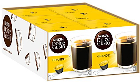 Nescafé Dolce Gusto Caffè Crema Grande, Lot de 6, 6 x 16 Capsules