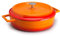 Pentole Agnelli COGHSRP10624 Casseruola Bassa Con Maniglie, 2.4 Litri, ‎Arancione, 24 cm