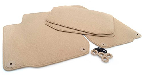 kh Teile Fußmatten passend für Golf 4 Premium Velours Qualität Automatten Stoffmatten 4-teilig beige